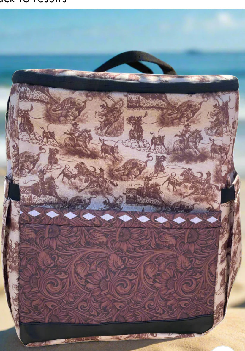 Tooled in 1883 backpack Cooler