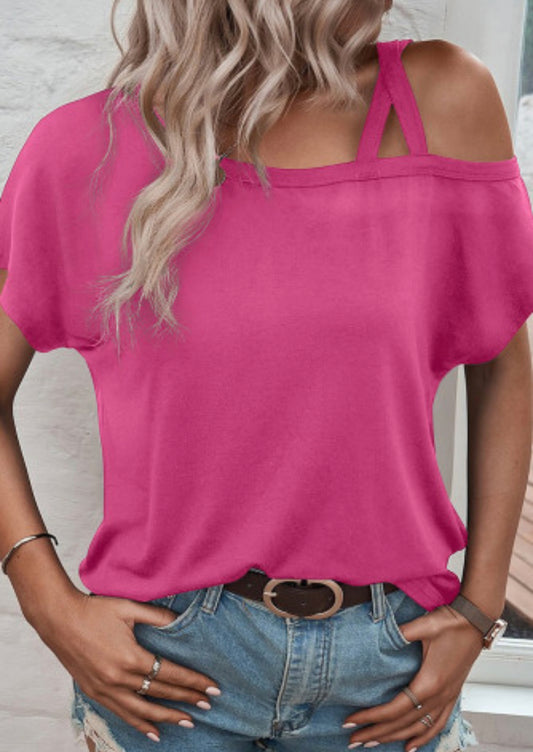 Rose criss cross top