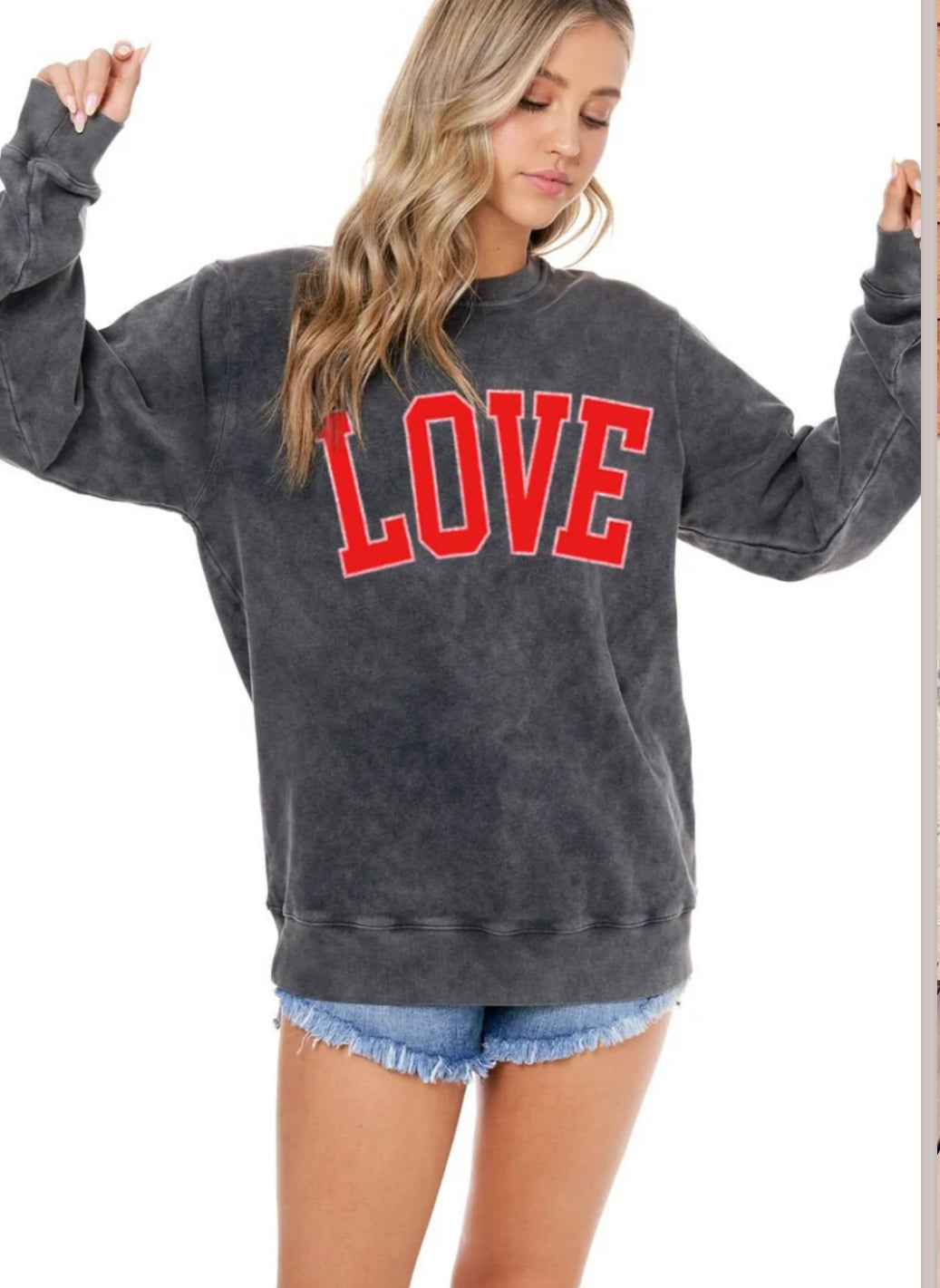 LOVE glittered graphic